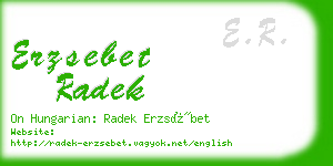 erzsebet radek business card